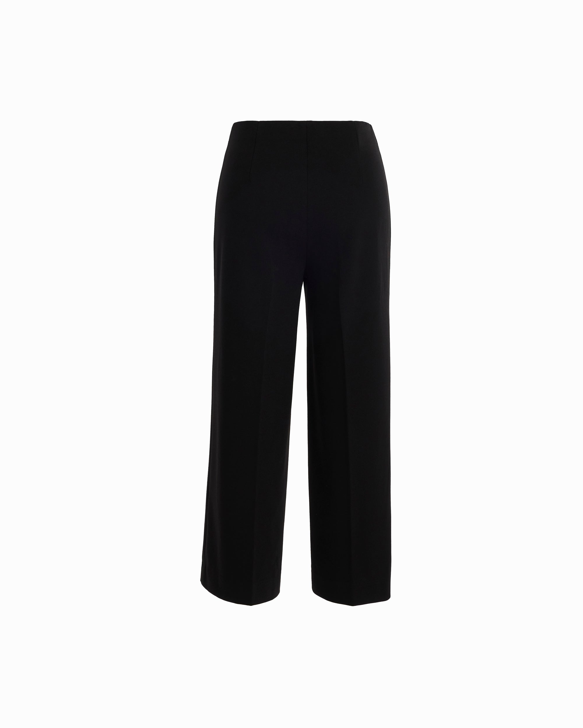 Plus Size High Rise Pull-On Cropped Wide Leg Pants