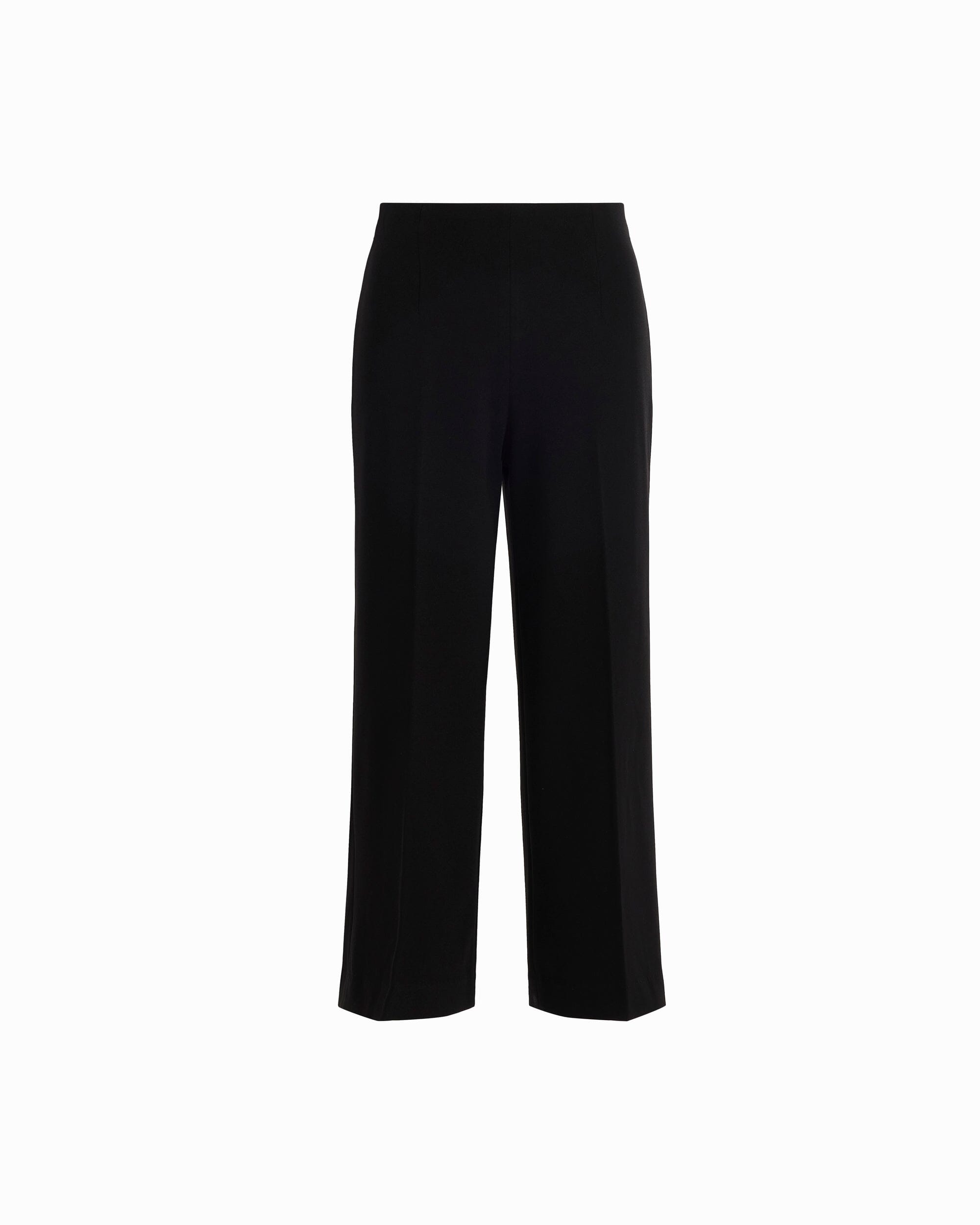 Anne Klein ANNE BLACK High Rise Pull-On Cropped Wide Leg Pants