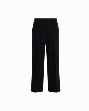 Anne Klein ANNE BLACK High Rise Pull-On Cropped Wide Leg Pants