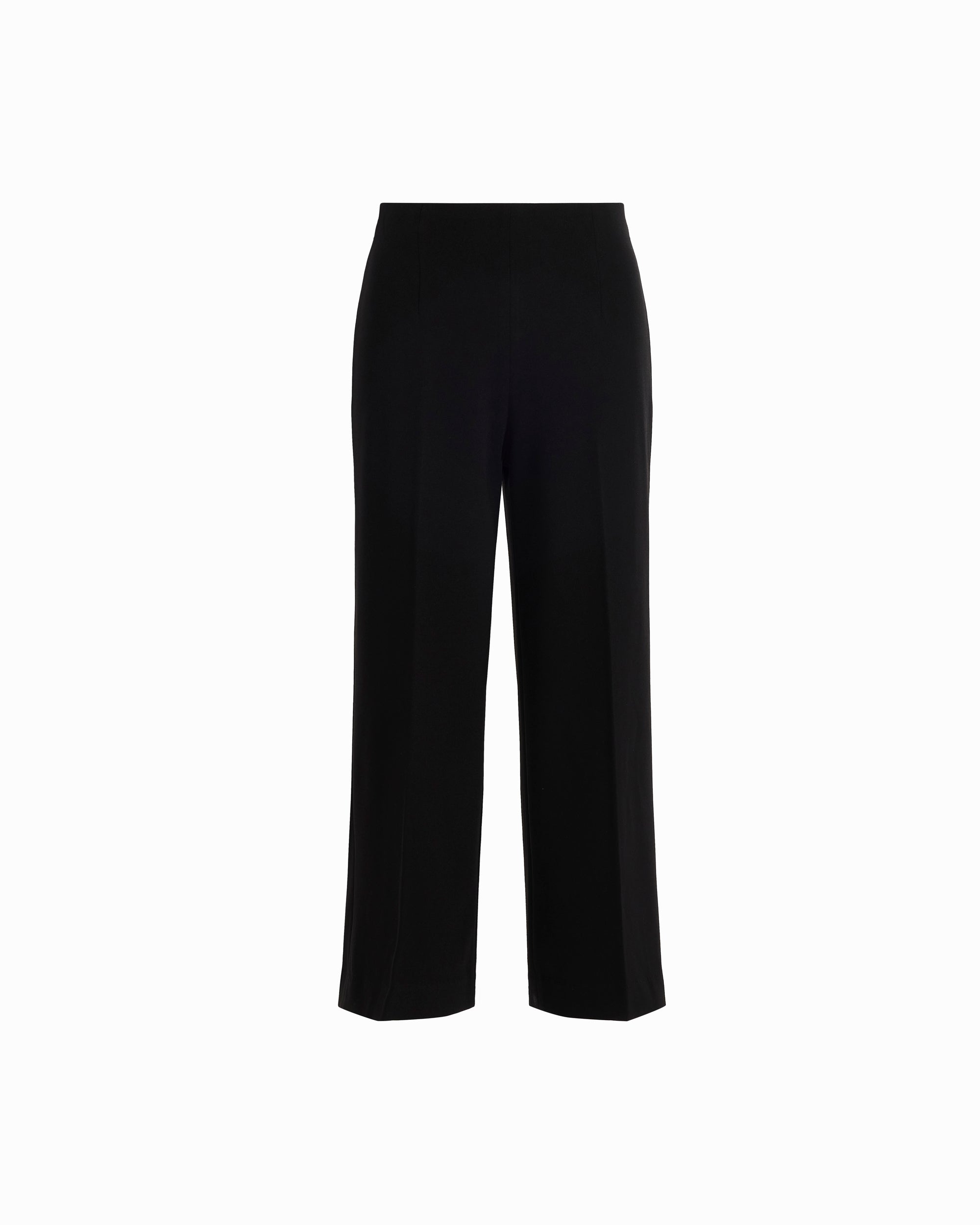 Plus Size High Rise Pull-On Cropped Wide Leg Pants
