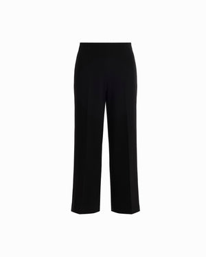 Plus Size High Rise Pull-On Cropped Wide Leg Pants