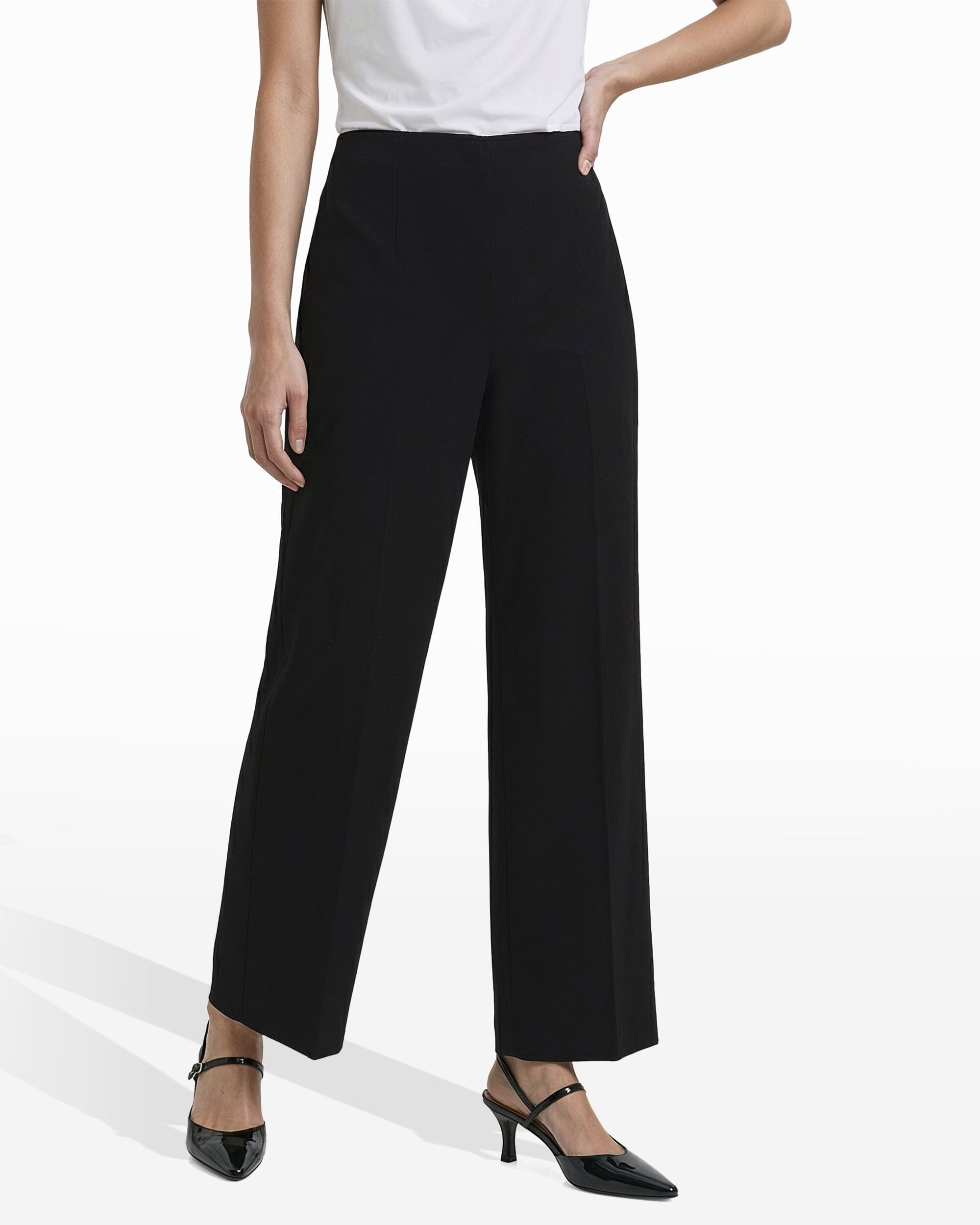 High Rise Cropped Wide Leg Pants | Anne Klein