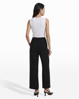 Anne Klein High Rise Pull-On Cropped Wide Leg Pants
