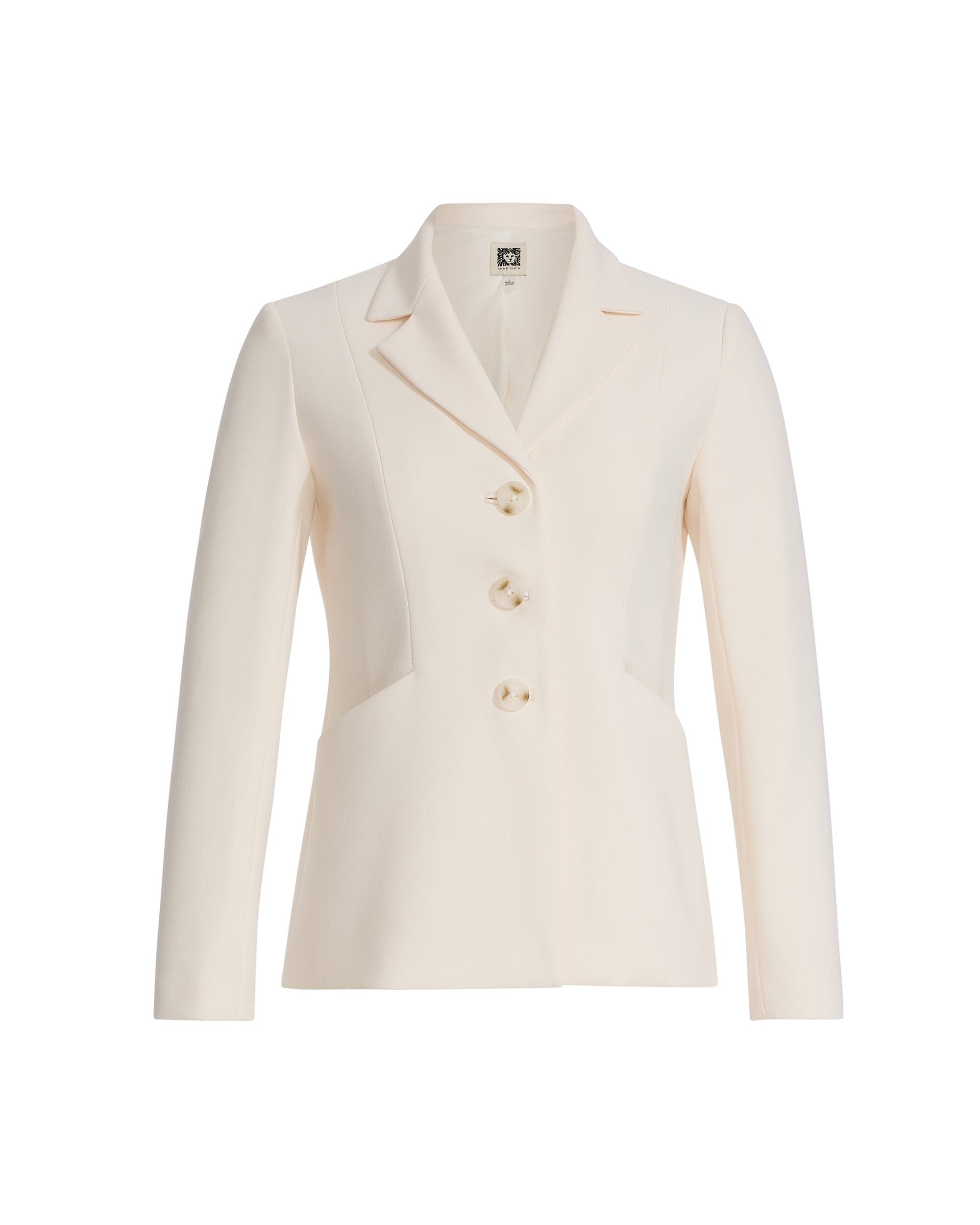 Anne Klein 3 Button Fitted Notch Collar Jacket