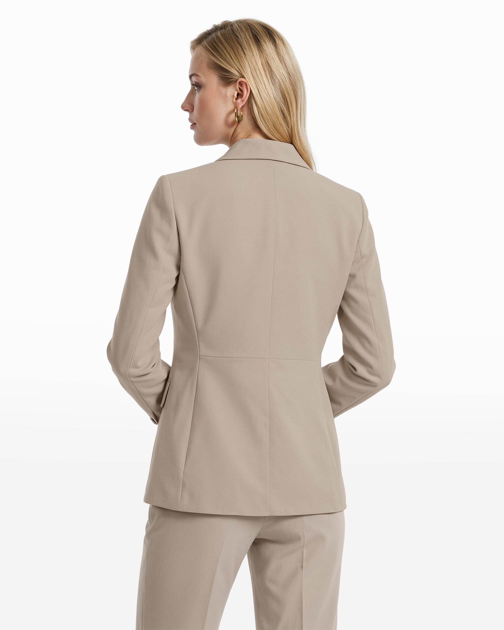 Anne Klein Two Button Notched Collar Pocket Jacket