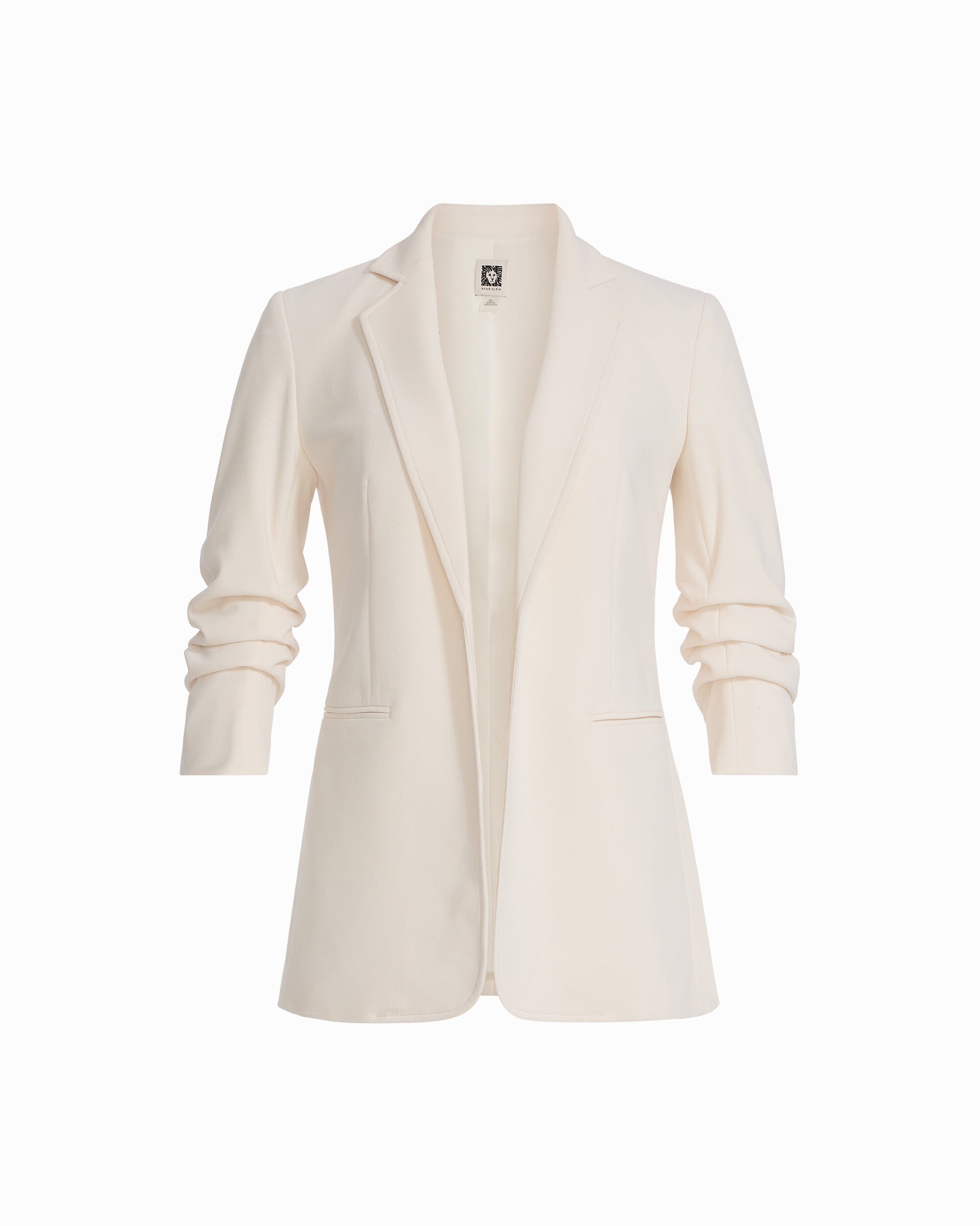 Anne Klein Scrunch Sleeve Open Front Jacket