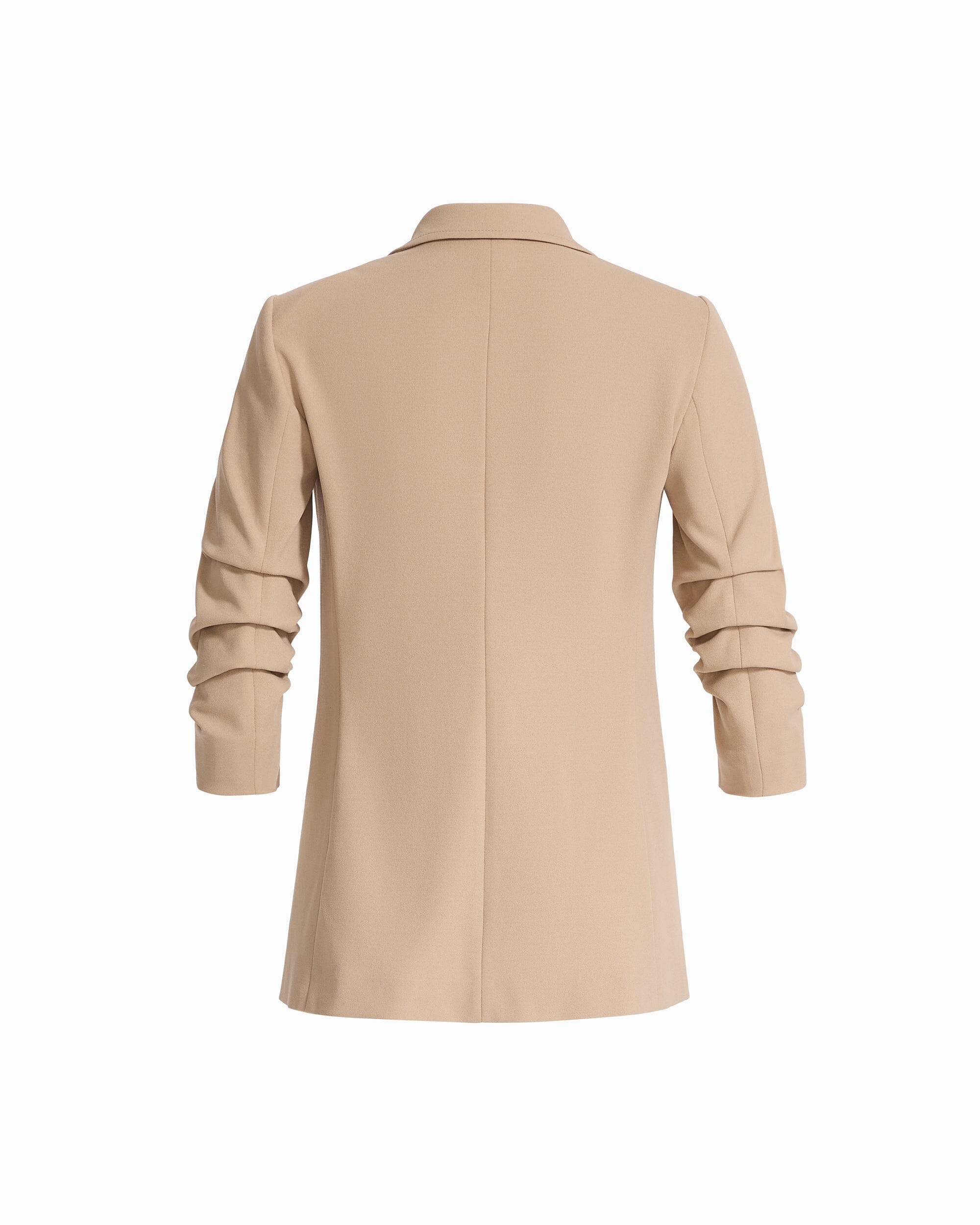 Anne Klein Plus Size Scrunch Sleeve Open Front Jacket