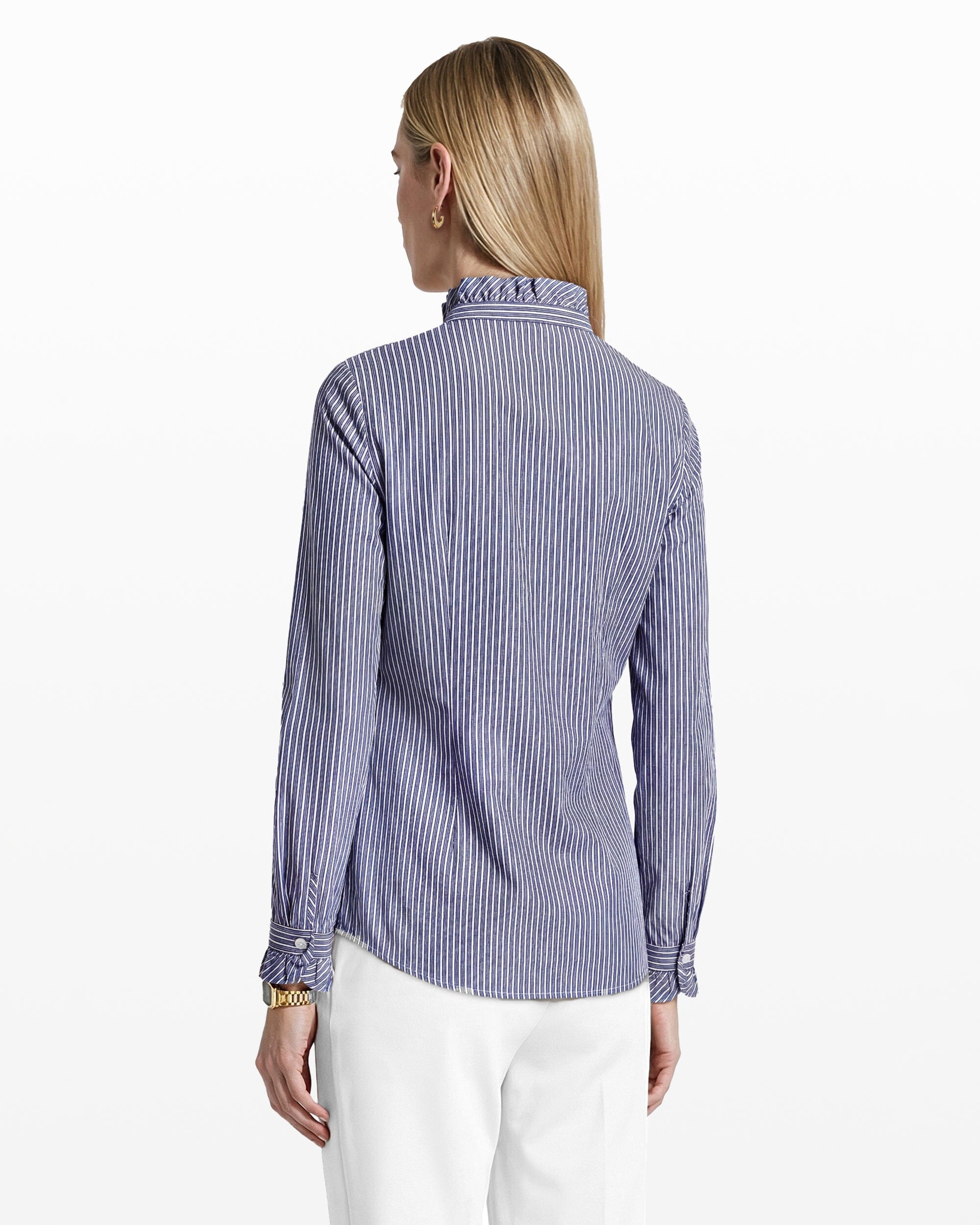 Anne Klein Long Sleeve Ruffle Button-Front and Cuff Shirt