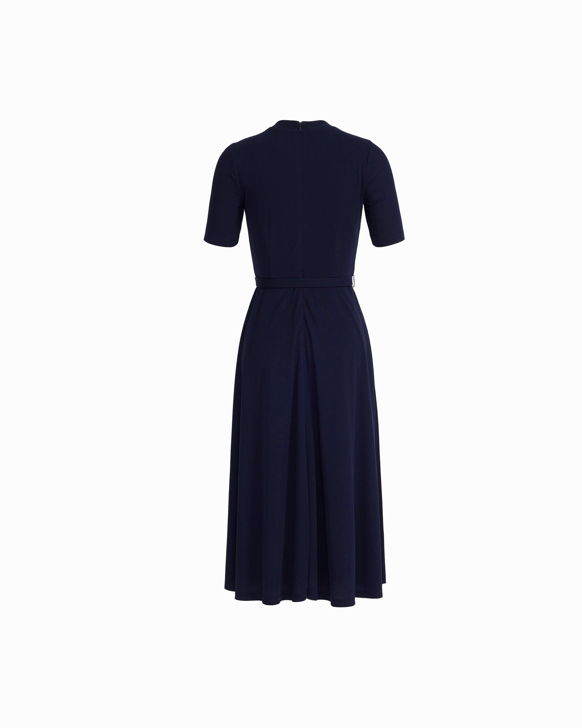 Anne Klein Twist Detail Neck Midi length Fit And Flare Dress