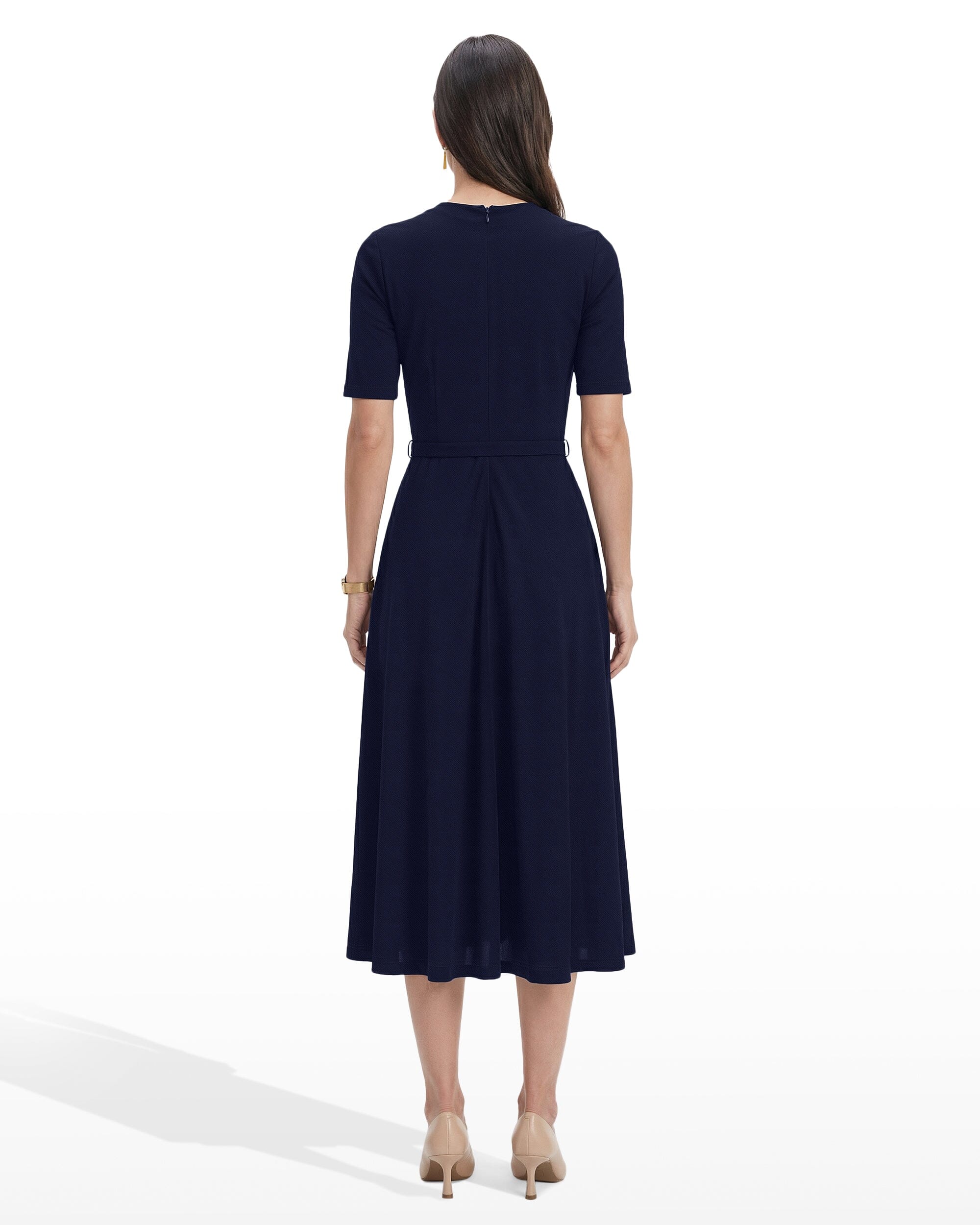 Anne Klein Twist Neck Midi Dress