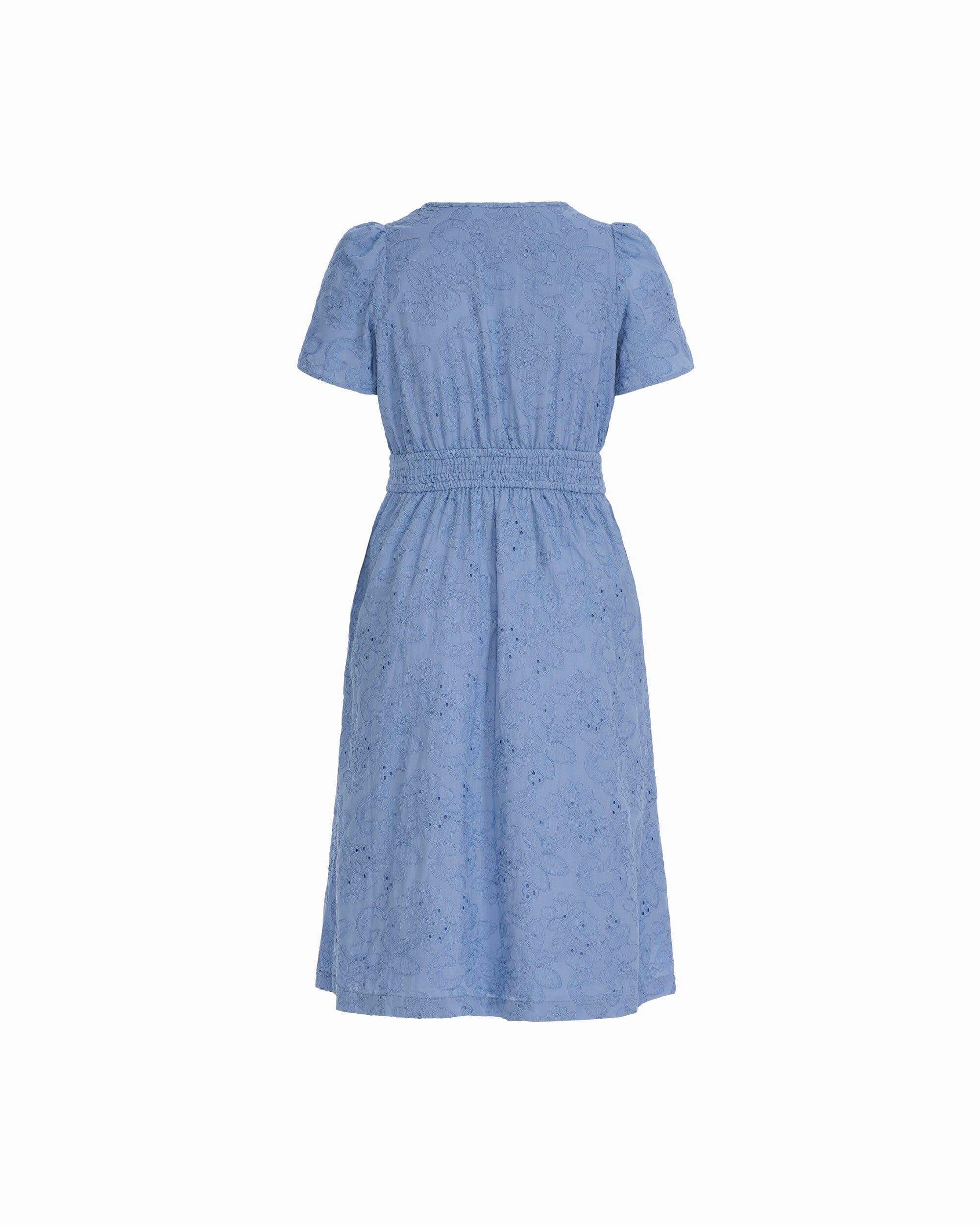 Anne Klein Plus Size Embroidered-Eyelet Short-Sleeve Midi Dress - Surf Blue - Size 3X Anne Klein Plus Size Embroidered-Eyelet Short-Sleeve Midi Dress - Surf Blue - Size 3X