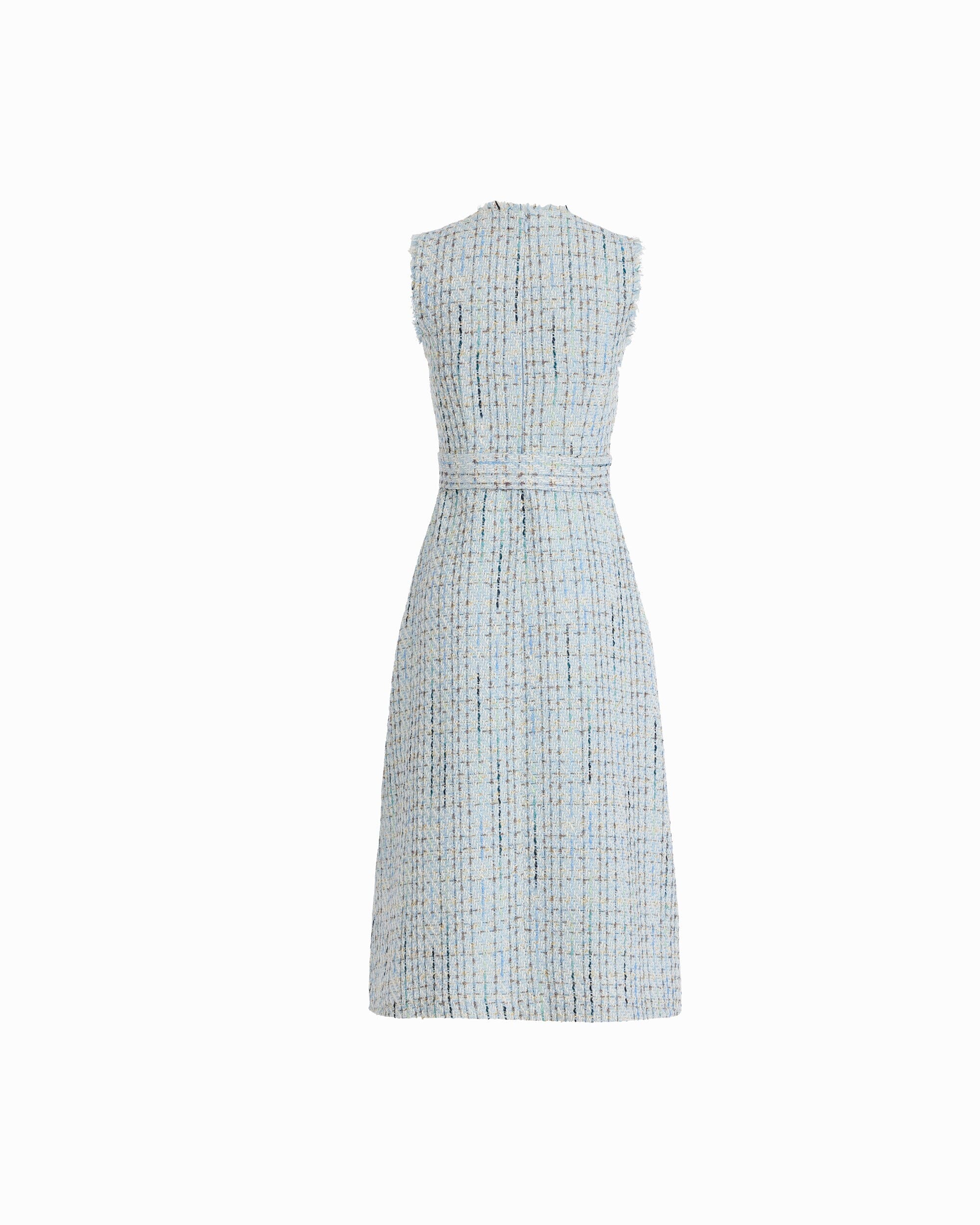 Anne Klein Fringed Midi length Dress with Center Front Seam