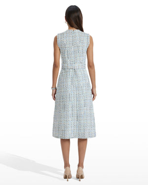 Anne Klein Fringed Midi Dress with Center Front Seam