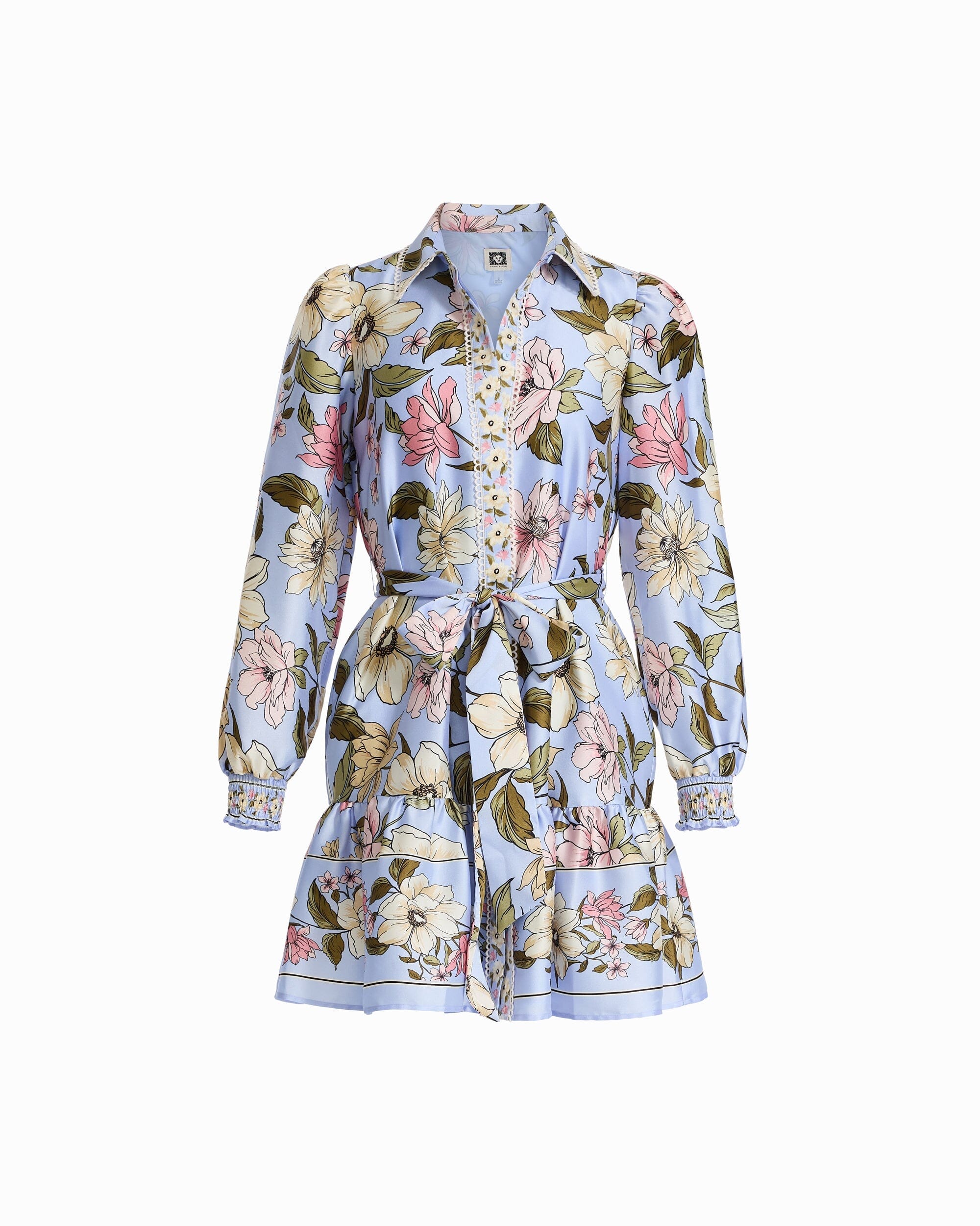 Anne Klein Tiered Construction Shirt Dress