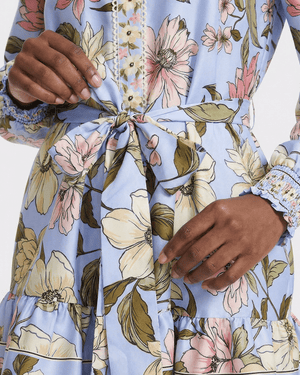 Anne Klein Petite Tiered Construction Shirt Dress