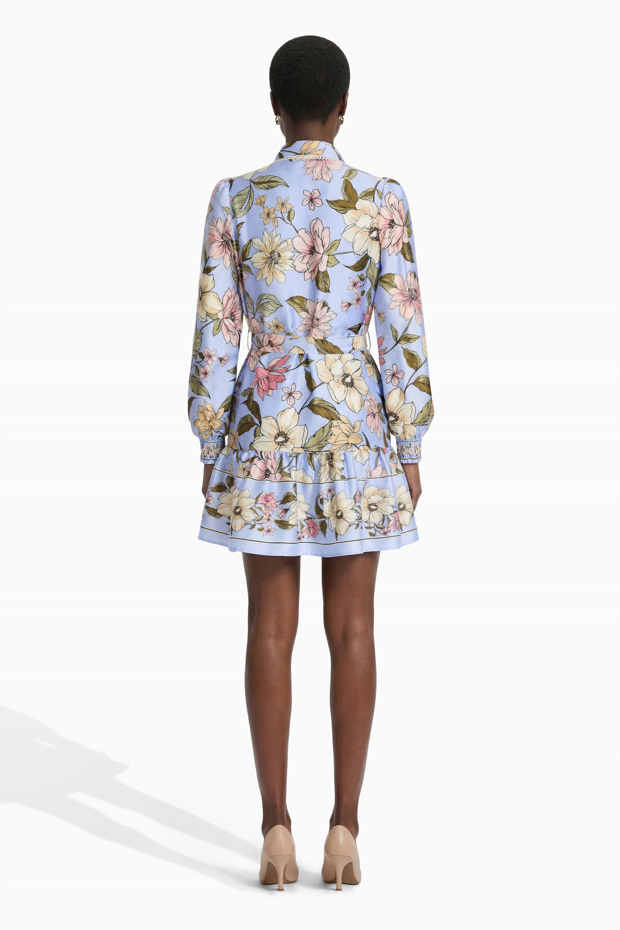 Anne Klein Petite Tiered Construction Shirt Dress