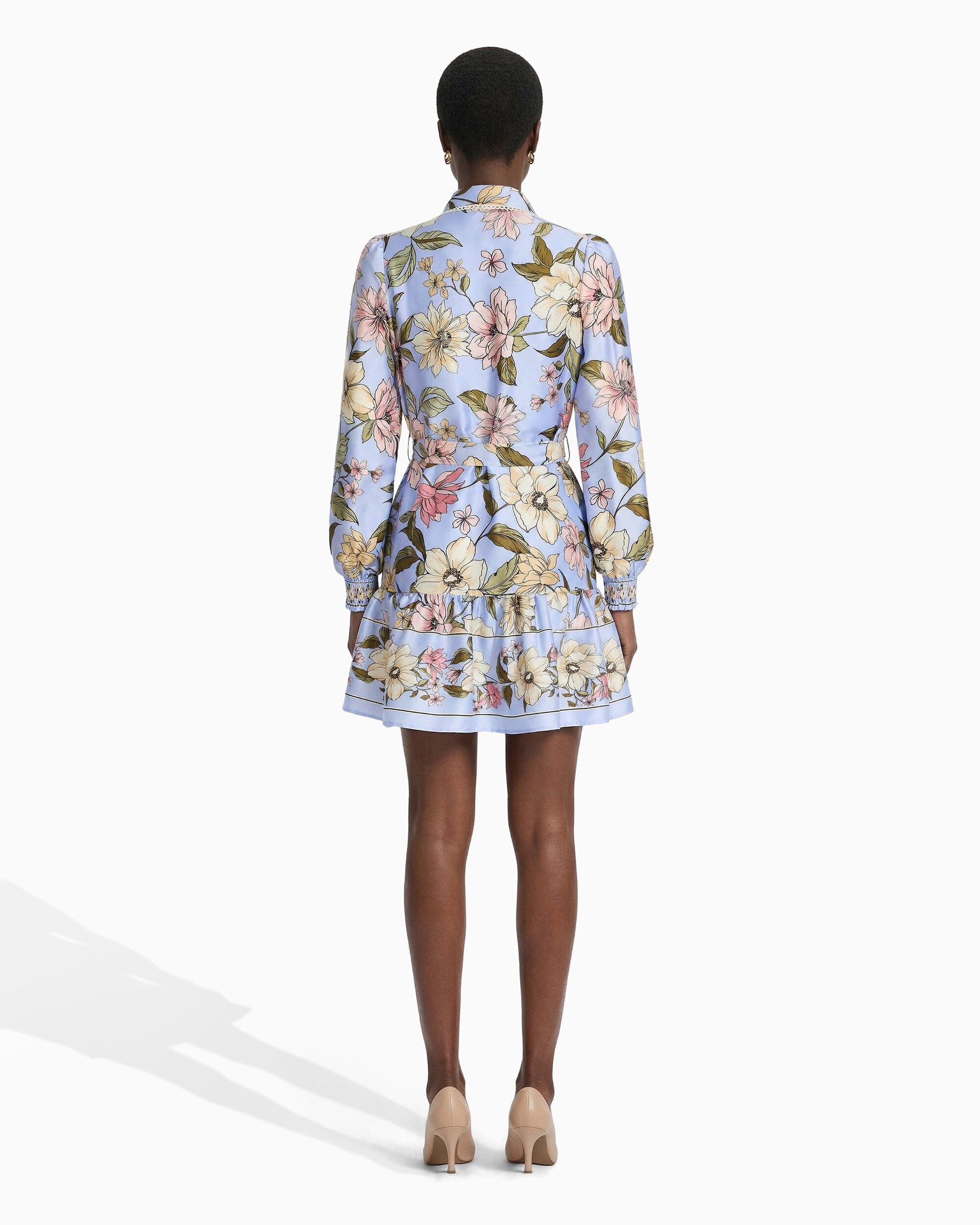 Anne Klein Petite Tiered Construction Shirt Dress