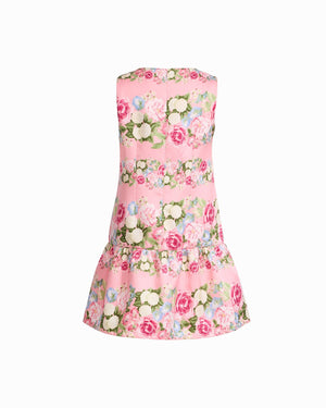 Anne Klein Boat Neck Flounce Shift silhouette Dress