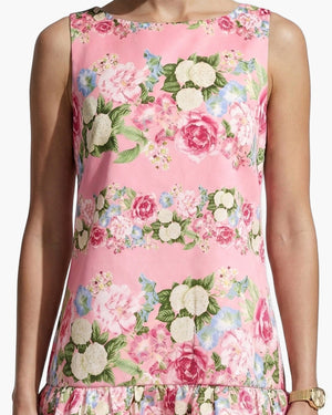 Anne Klein Boat Neck Flounce Shift Silhouette Dress