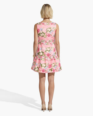 Anne Klein Boat Neck Flounce Shift Silhouette Dress