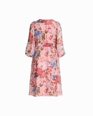 Anne Klein Plus Size Three-Quarter Sleeve Midi Length Dress