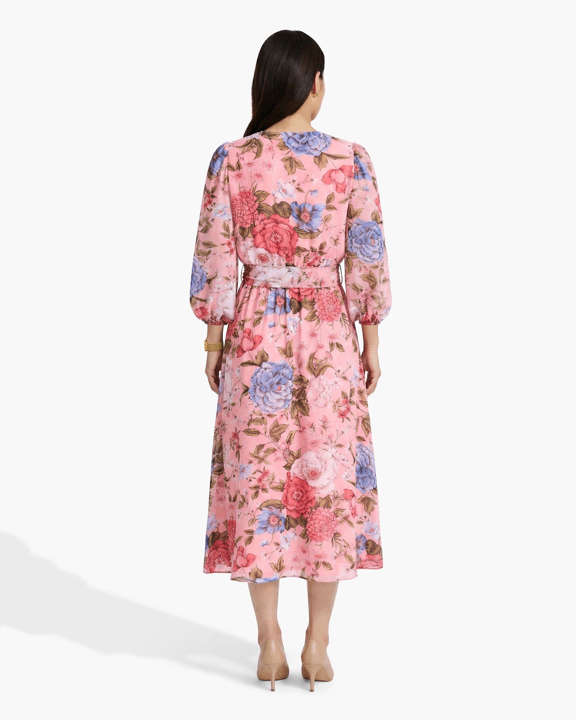 Anne Klein Three-Quarter Sleeve Midi Length Dress