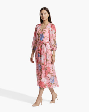 Anne Klein Three-Quarter Sleeve Midi Length Dress