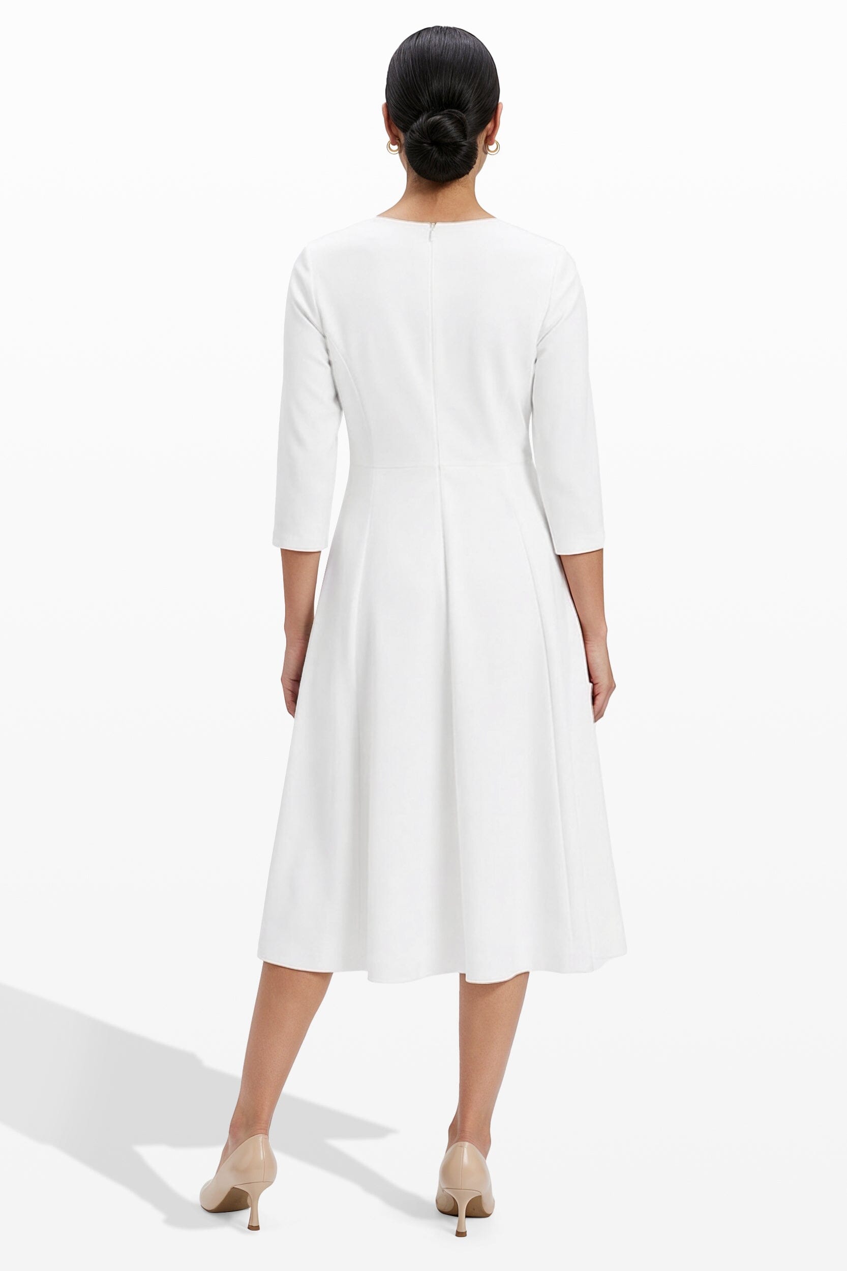 Anne Klein Shoulder Pin Midi Length A-line silhouette Dress