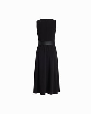 Anne Klein Side Button Midi Length Fit And Flare Dress