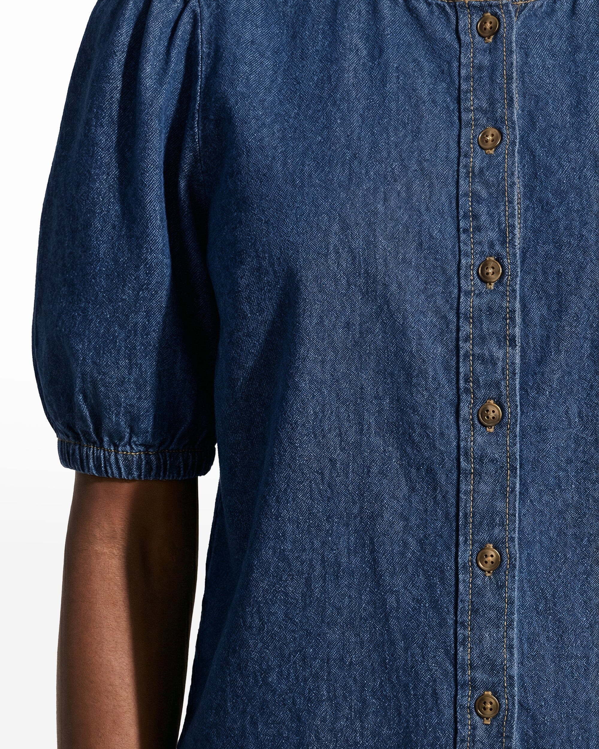 Anne Klein Gathered Short Sleeve Blouse