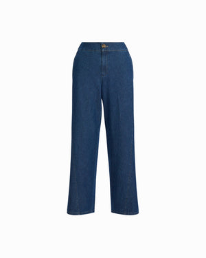 Anne Klein ARIES WASH Petite Wide Leg Pants with Curved Side Seams