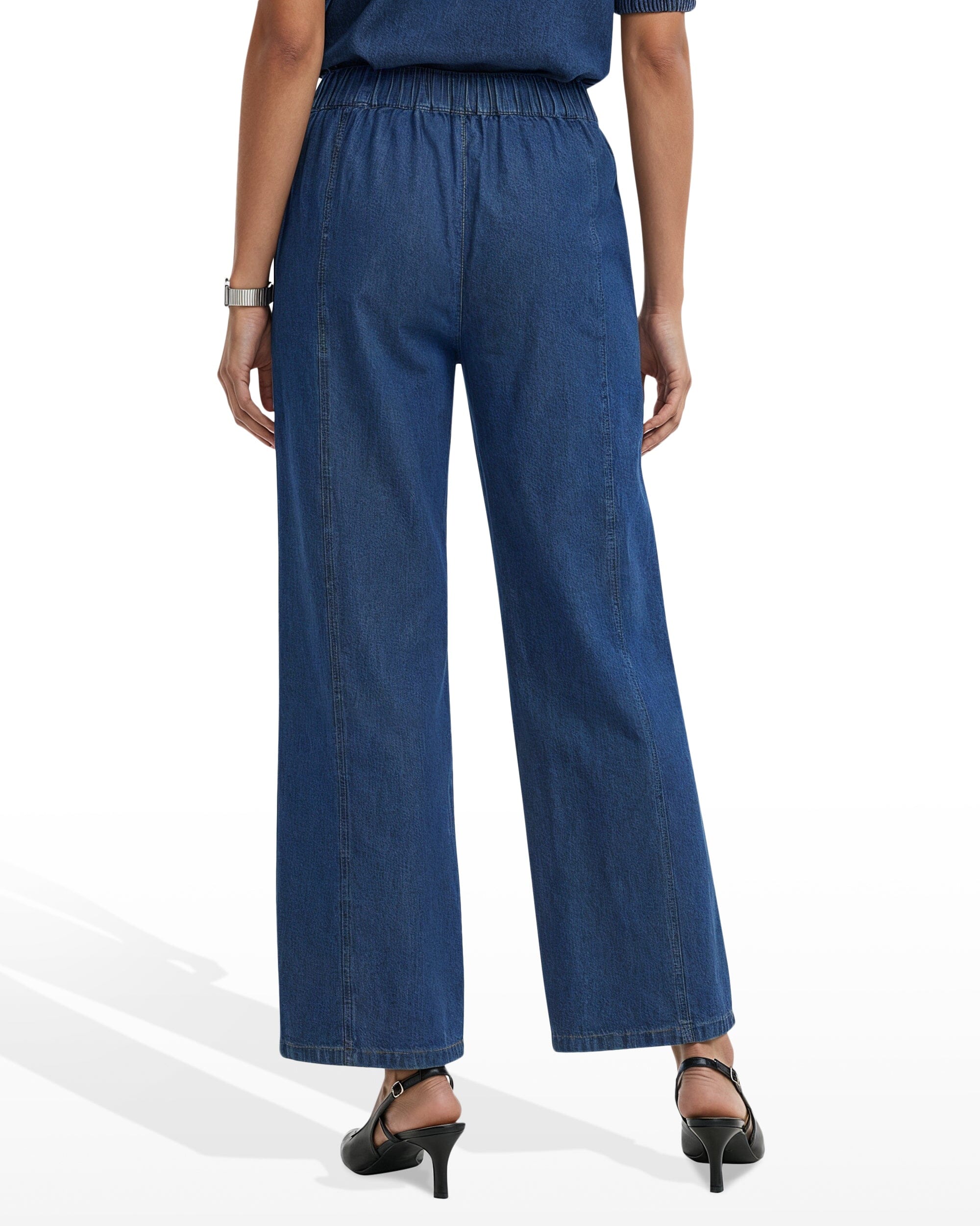Anne Klein Wide Leg Pants with Curved Side Seams