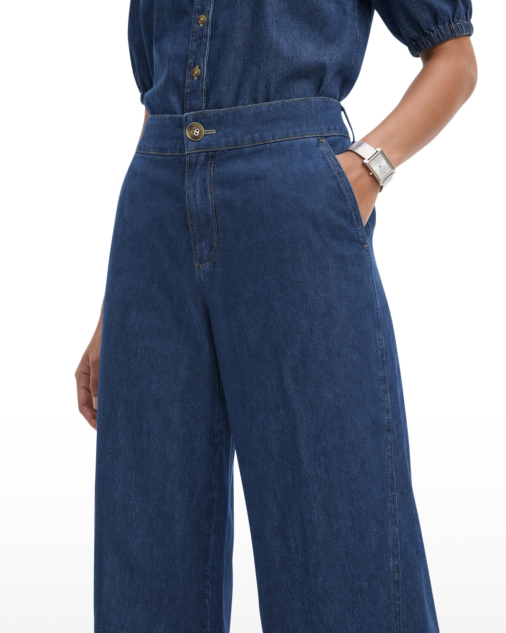 Anne Klein Wide Leg Pants with Curved Side Seams
