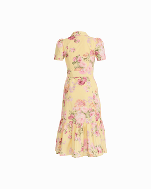 Petite Floral Tiered Shirt Dress
