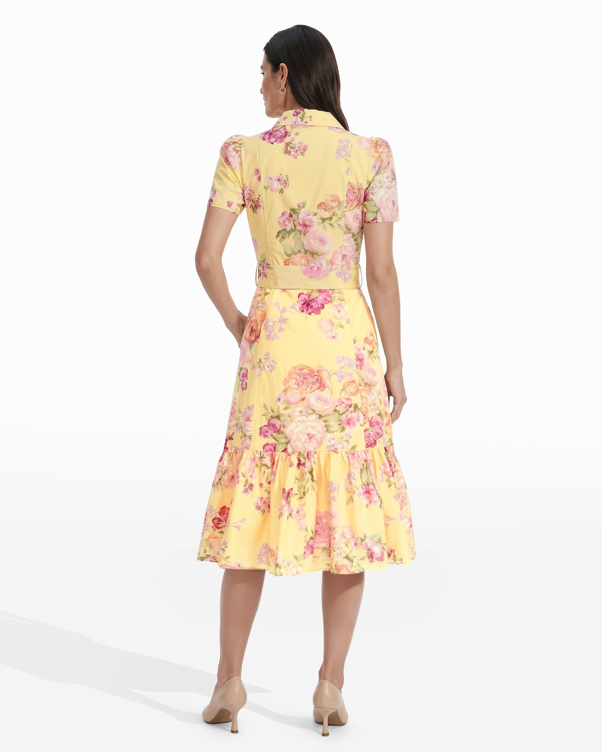 Anne Klein Short Sleeve Tiered Shirtdress Anne Klein Short Sleeve Tiered Shirtdress