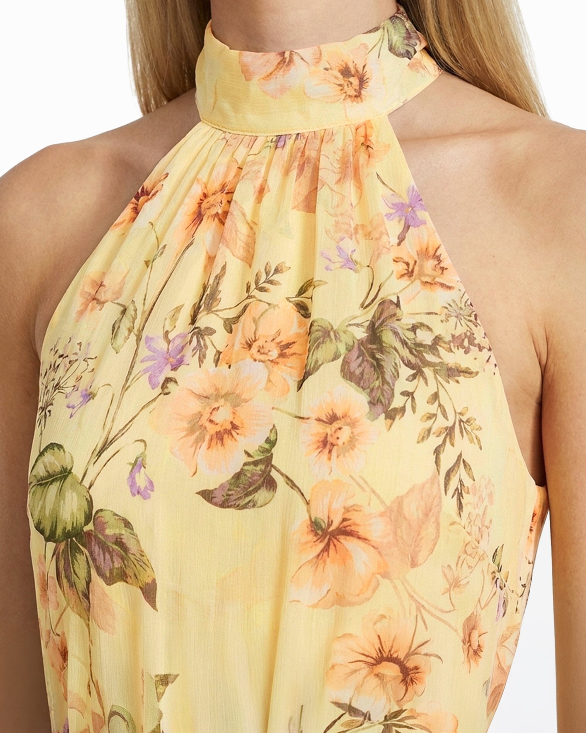 missguided sheer metal detail halter plunge neck maxi dress Missguided Sheer Metal Detail Halter Plunge Neck Maxi Dress