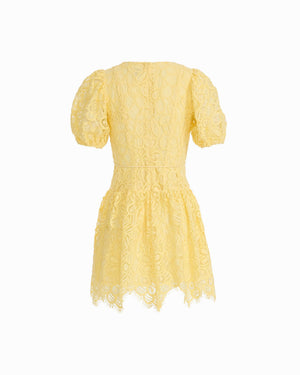 Anne Klein Puff Sleeve Seam Short Dress
