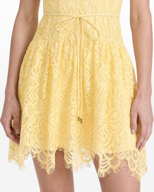 Anne Klein Puff Sleeve Seam Short Dress