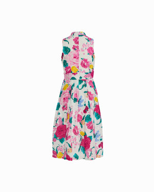 Anne Klein Notched Collar Wrap Dress with Full Skirt