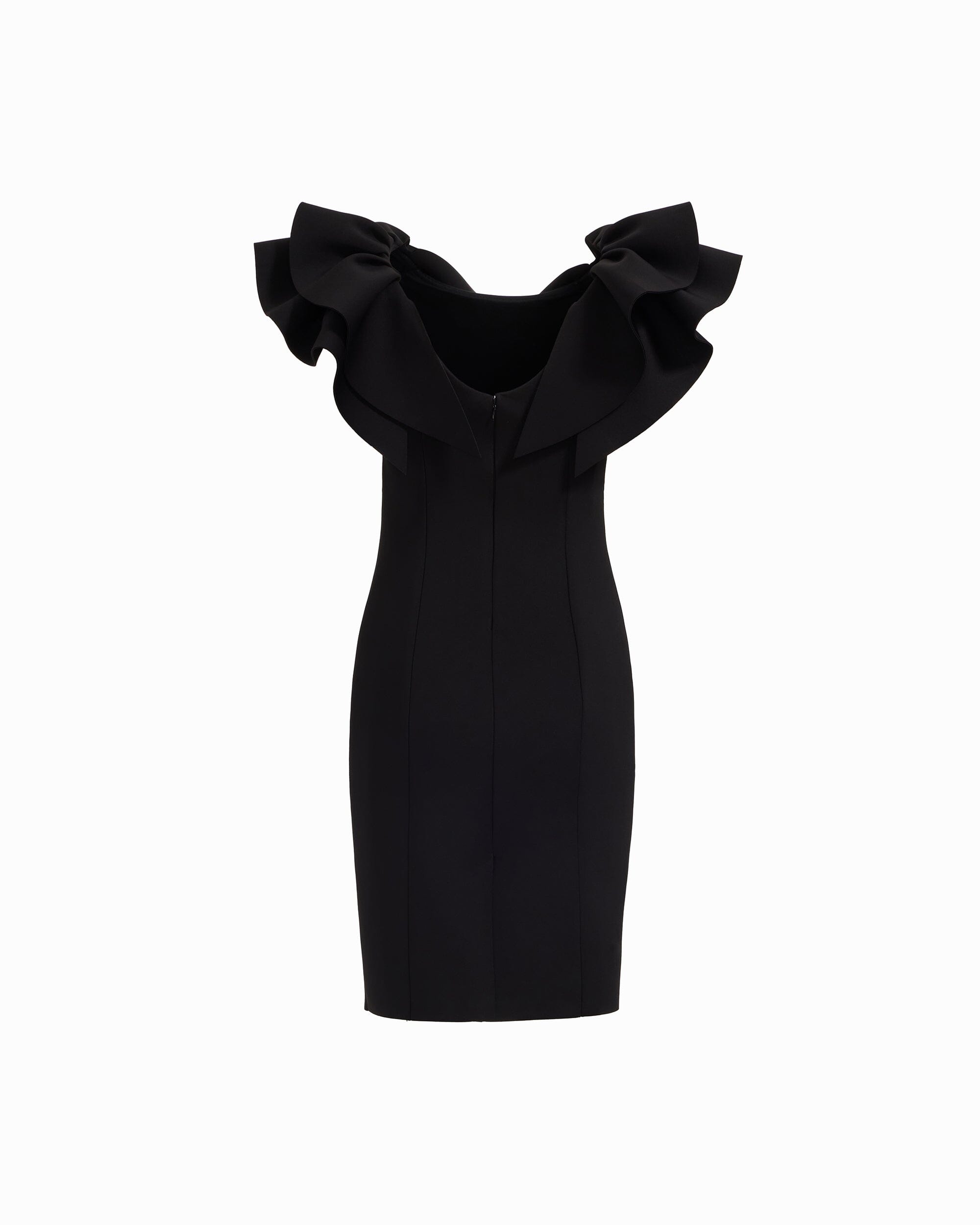 Anne Klein Ruffle Detail Shoulder Sheath Silhouette Dress