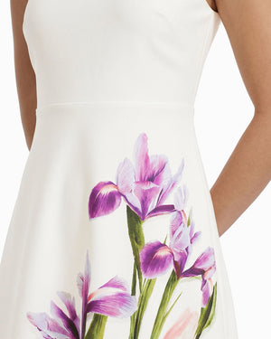 Anne Klein A-Line Silhouette Crew Neck Midi length Dress