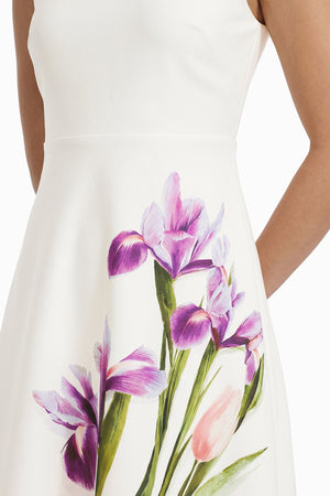 Anne Klein A-Line Silhouette Crew Neck Midi length Dress