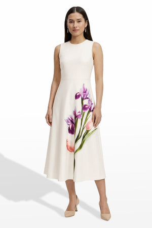 Anne Klein A-Line Silhouette Crew Neck Midi length Dress