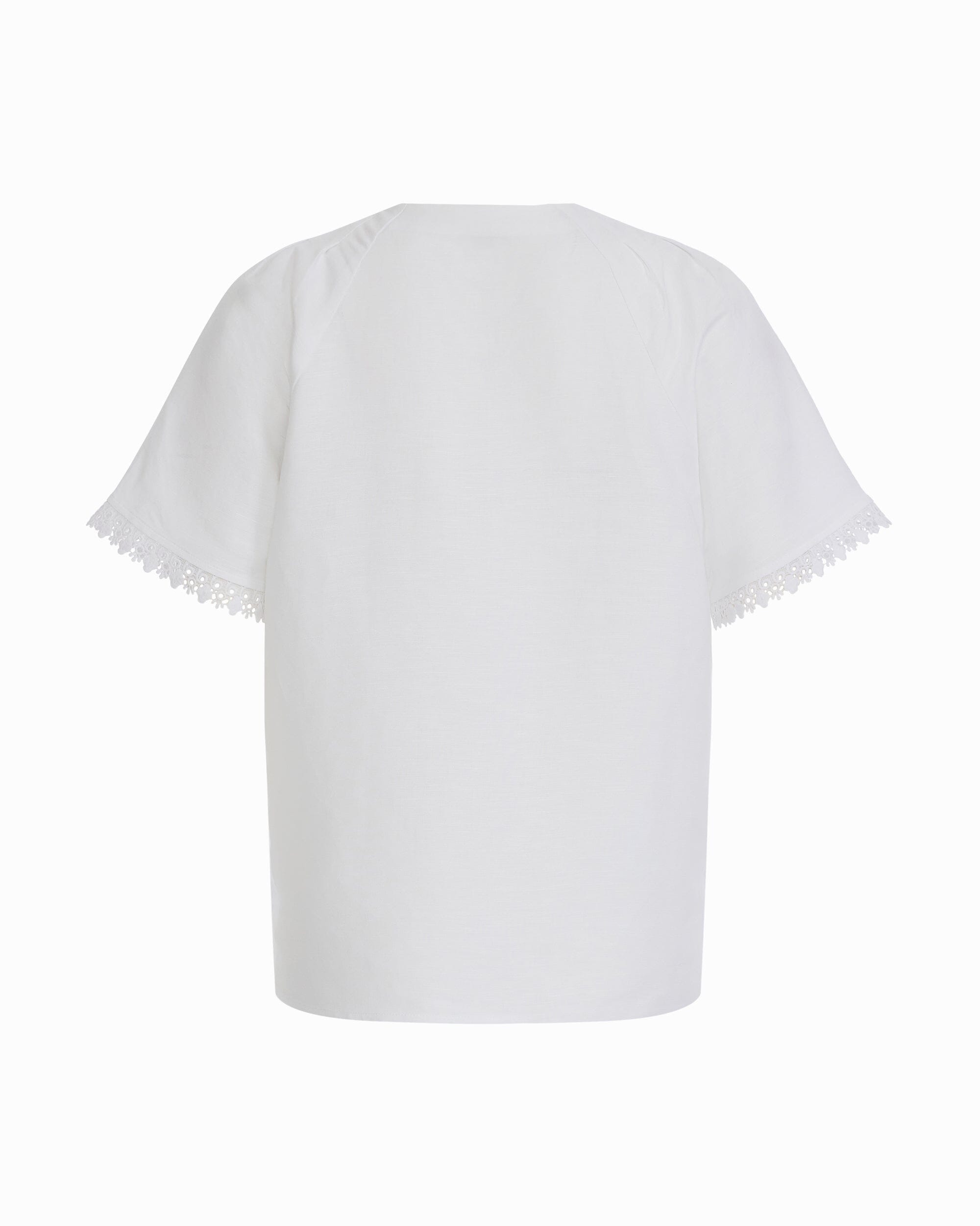 Anne Klein Pleated Neck Raglan Short Sleeve Blouse