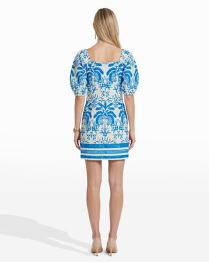 Anne Klein Square Neck Puff Sleeve Mini Length Dress