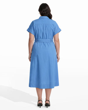 Anne Klein Plus Size Shirt Dress With Belt and Loop Detail