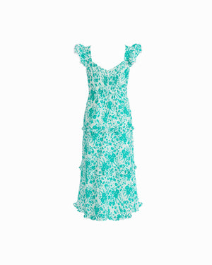 Anne Klein Ruffled Tiered construction Midi Length Dress