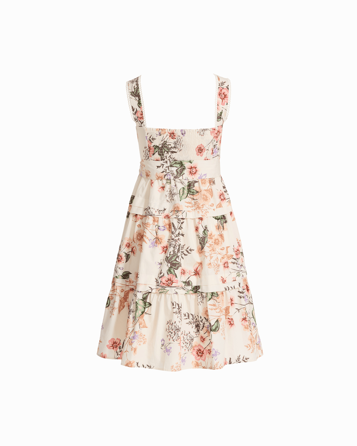 Anne Klein Petite Floral Print Tiered A-Line Midi Dress