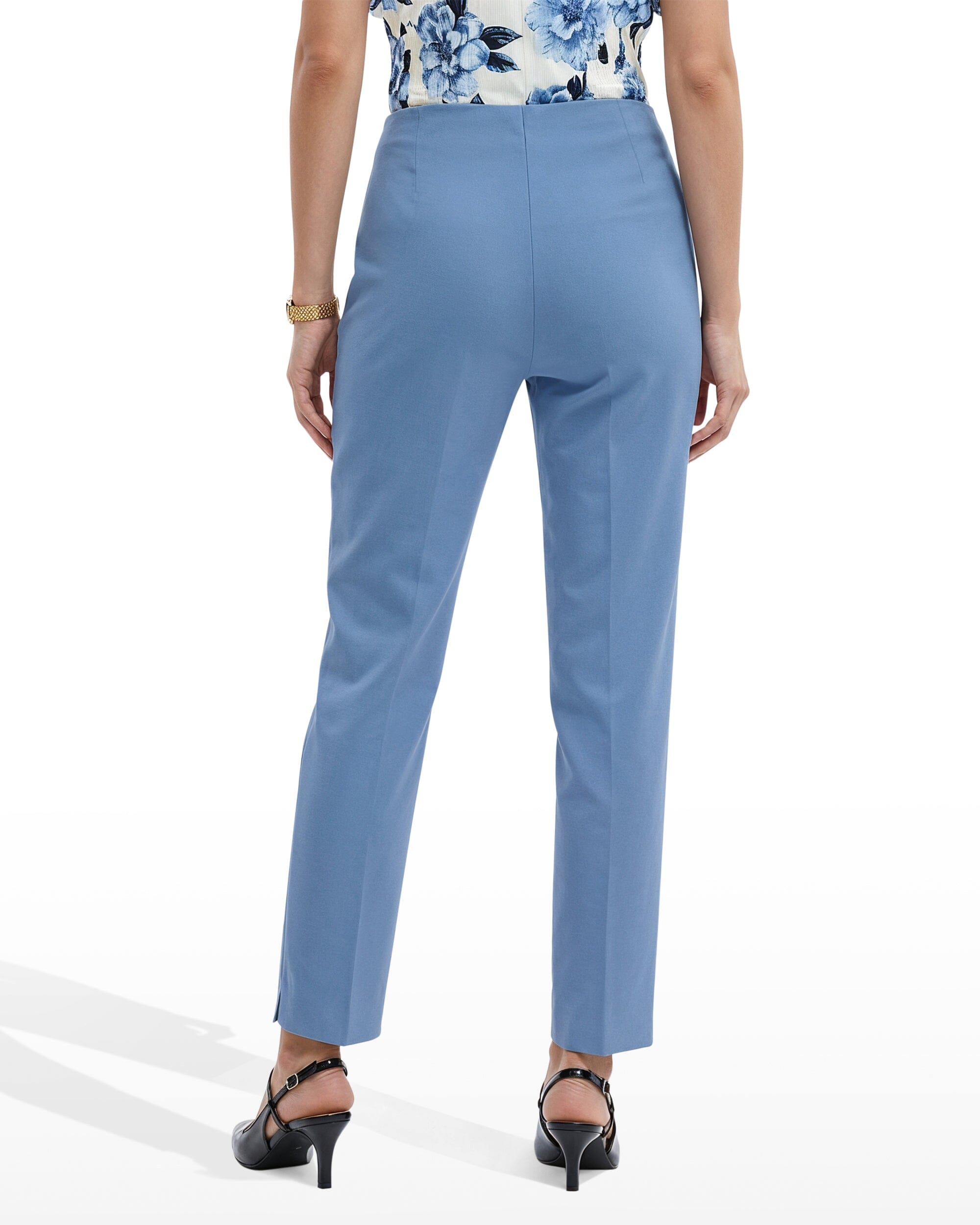 Anne Klein Straight Ankle Pull-On Hollywood Waist Pant