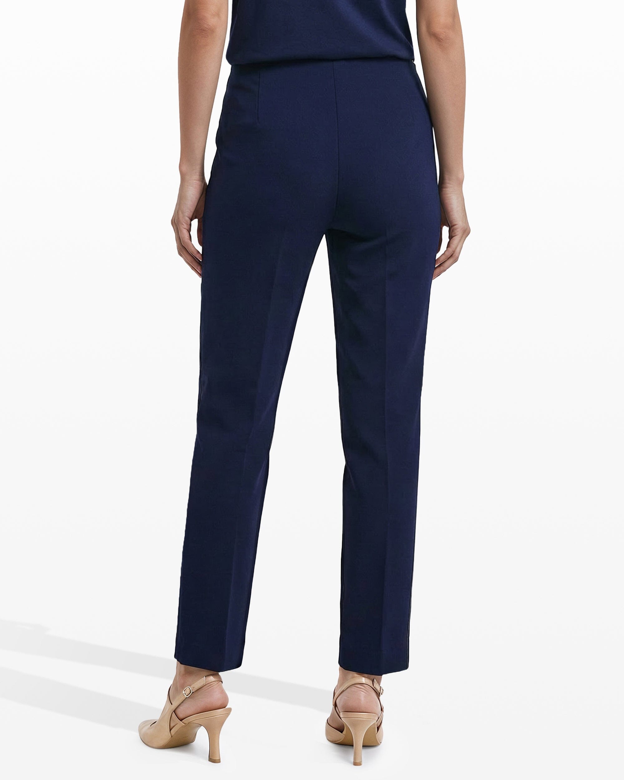 Anne Klein Straight Ankle Pull-On Hollywood Waist Pant